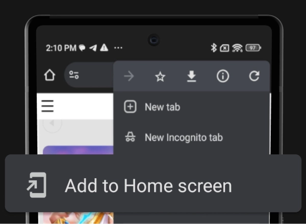 step 1, android